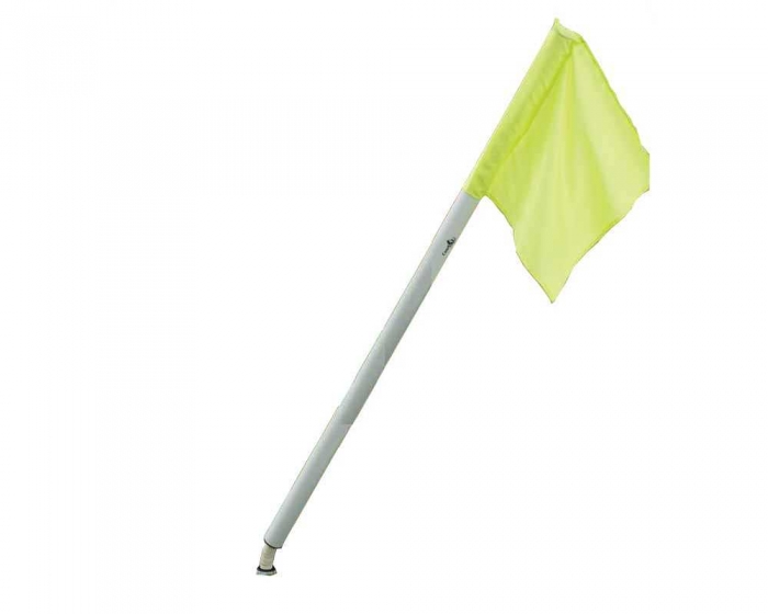 Grenzstangen Eckfahnen Set mit Knickgelenk und Bodenhülse