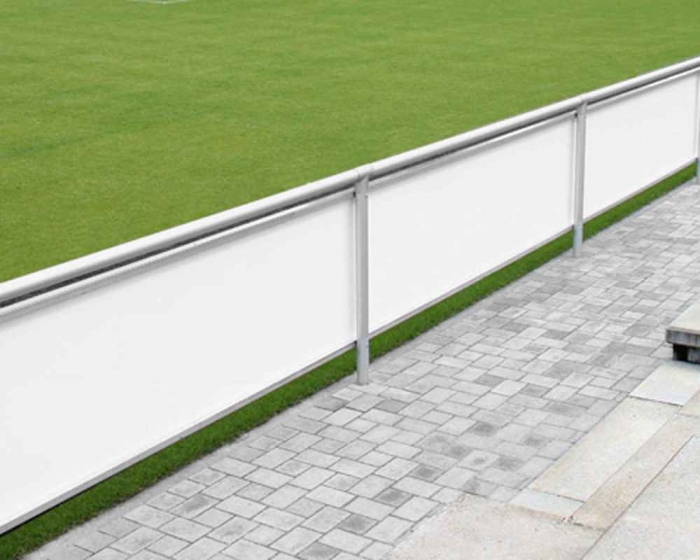 Bandenwerbung Systeme  für vorhandene Sportplatz Barriere mit oder ohne 24 mm Werbebanden