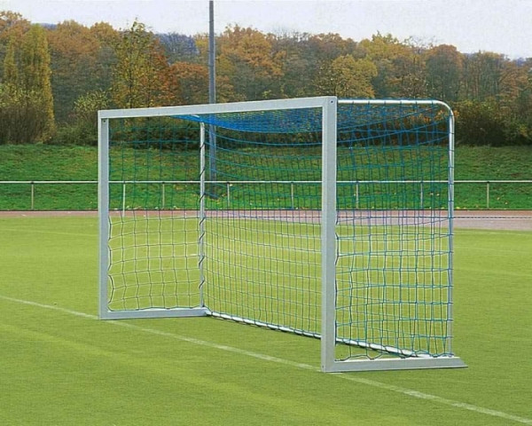Jugend Fußballtor Aluminium 5 x 2 m eckverschraubt Bodenrahmen 80 x 80 mm Netztiefe 120 cm
