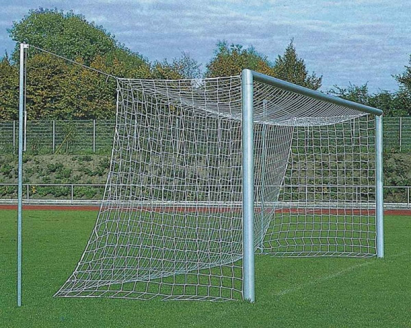 Fußballtor Alu silber 7,32 x 2,44 m mit freier Netzaufhängung eckverschraubt