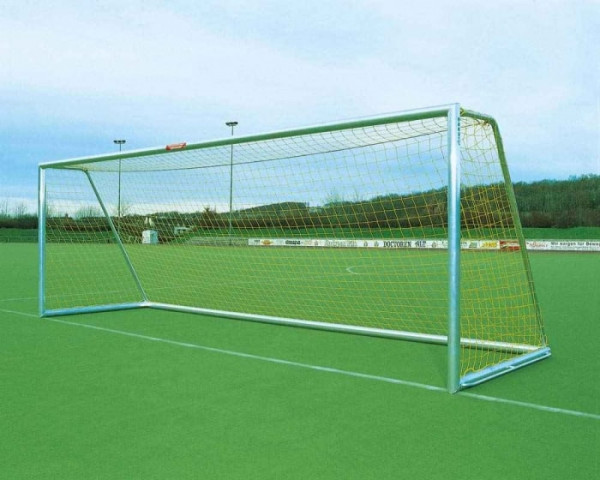 Freistehendes Fußballtor 7,32 x 2,44 m Aluminium vollverschweißt Netztiefe 80/200 cm