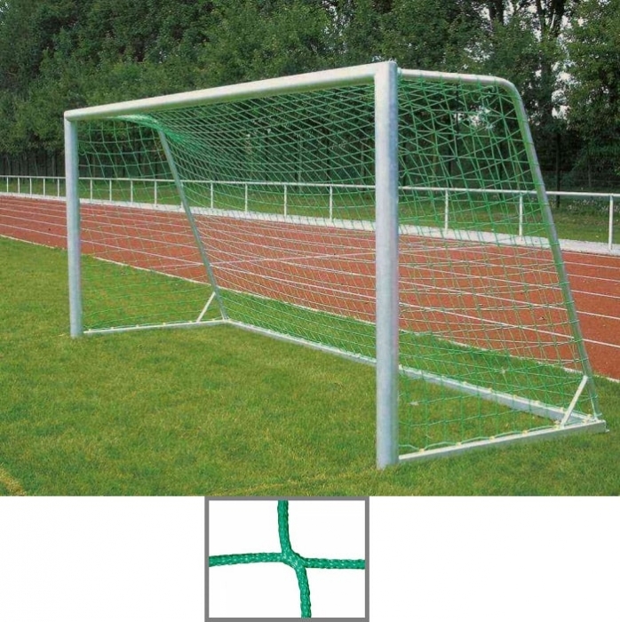 Fußball Tornetz 7,32x2,44m oben 80 unten 200 Stärke 3mm grün/ weiß 